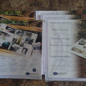 Creative Memories (2) OLD 12x12 Spargo pages with protector sheets sets